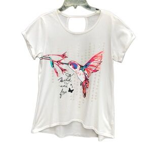 Arizona Jean Company XL Wild Free Kids Girls Hummingbird Top Tee Shirt Casual